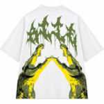 Olive Crocodile Graphic Oversized T-Shirt